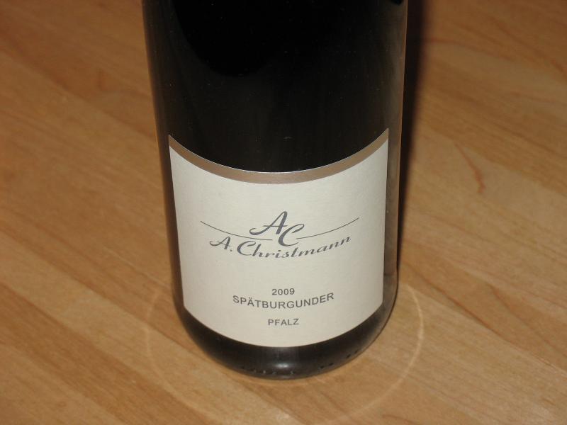 Wine of the Week - 2009 A. Christmann Spatburgunder