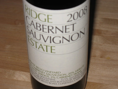 2008 Ridge Cabernet Sauvignon "Estate"