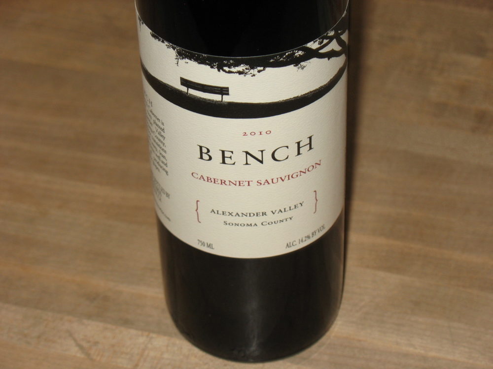 Wine of the Week - 2010 Bench Cabernet Sauvignon