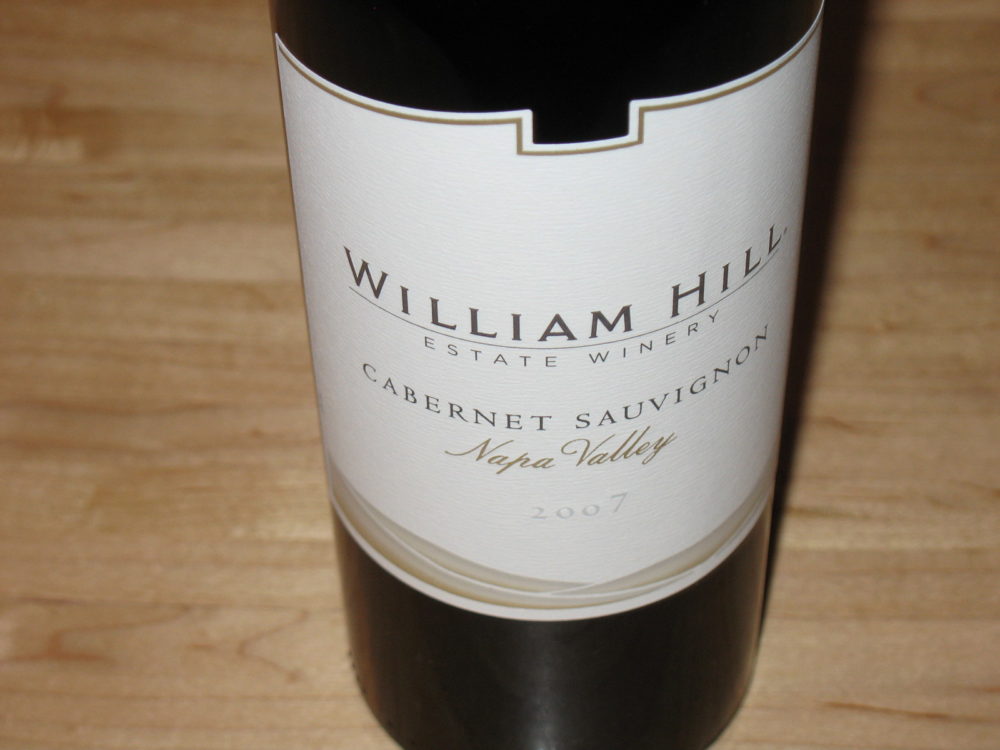 Wine of the Week - 2007 William Hill Cabernet Sauvignon